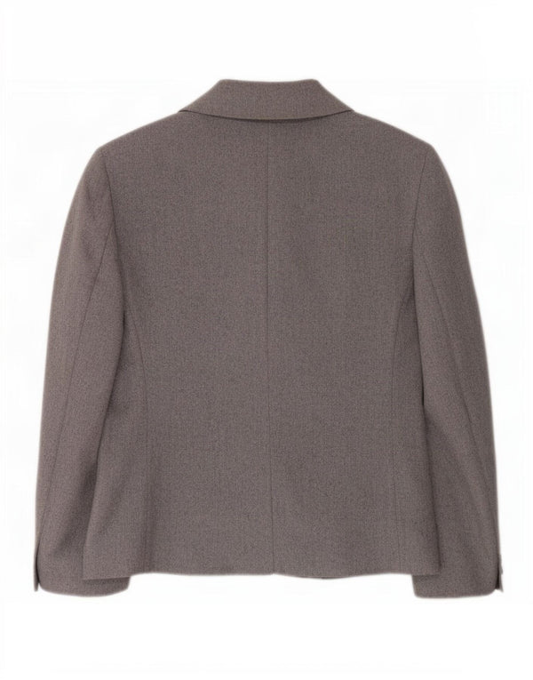 St Michael Womens 1 Button Blazer Jacket UK 14 Large Grey Wool