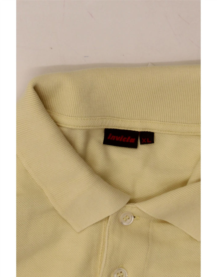 INVICTA Mens Polo Shirt XL Yellow Cotton Vintage Invicta and Second-Hand Invicta from Messina Hembry 