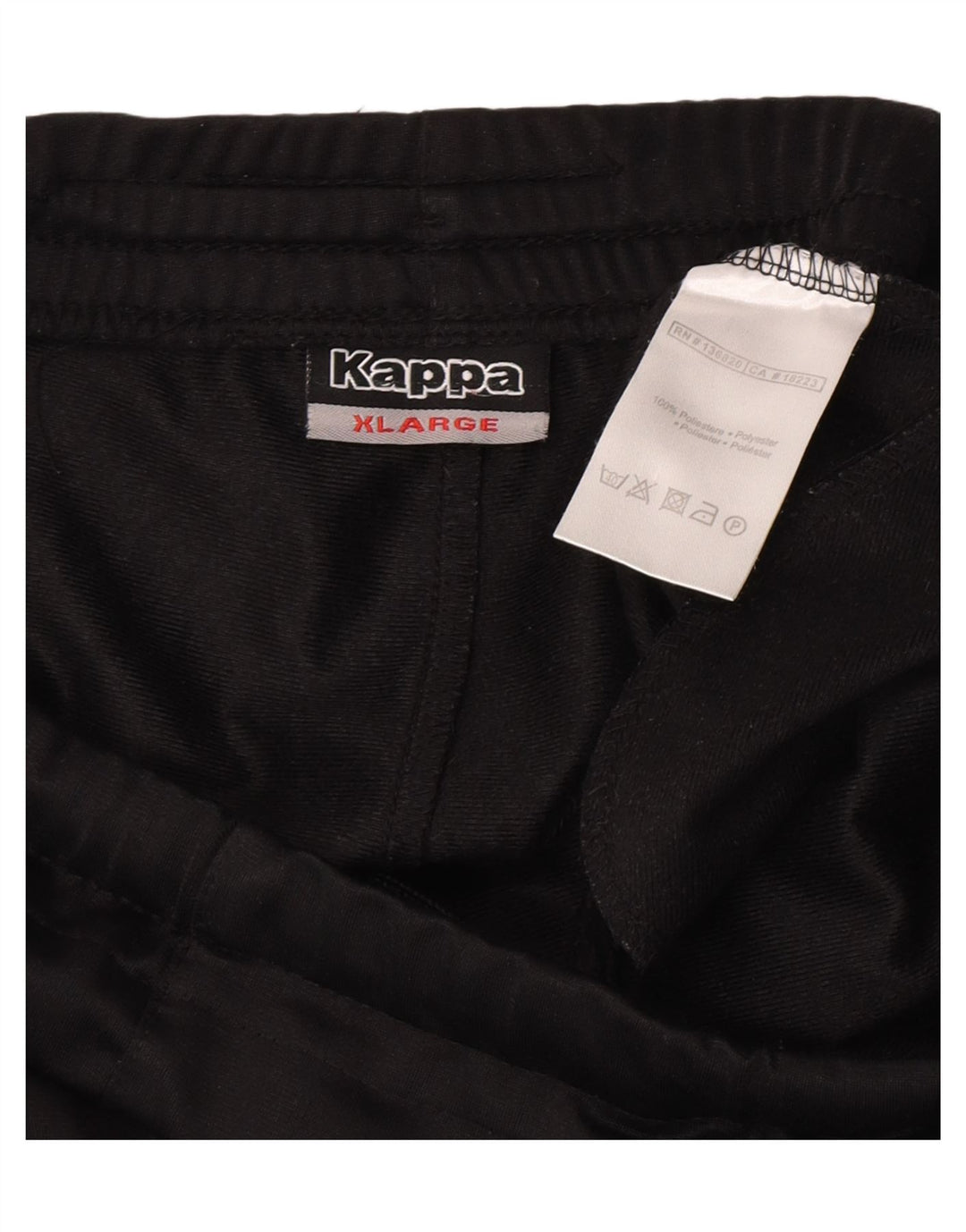 Kappa Mens Tracksuit Trousers Joggers XL  Black Polyester