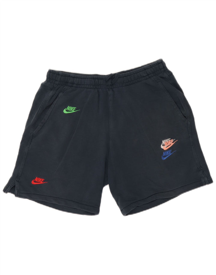 Nike Mens Graphic Sport Shorts Medium Navy Blue Cotton