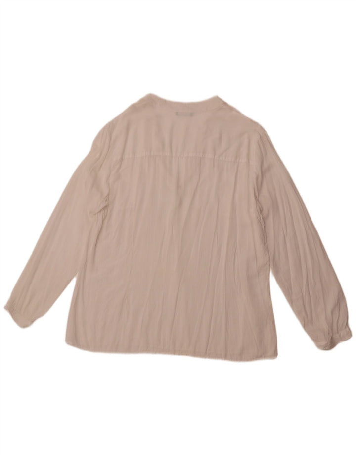 BENETTON Womens Long Sleeve Blouse Top UK 18 XL White