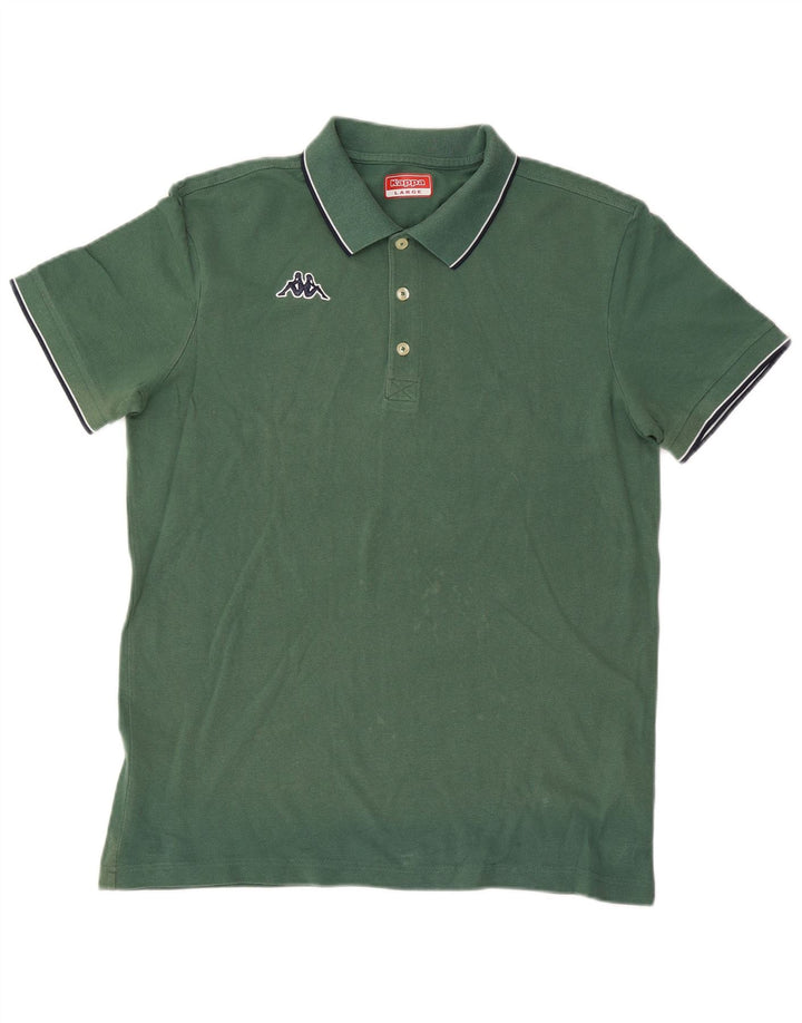 Kappa Mens Polo Shirt Large Green Cotton