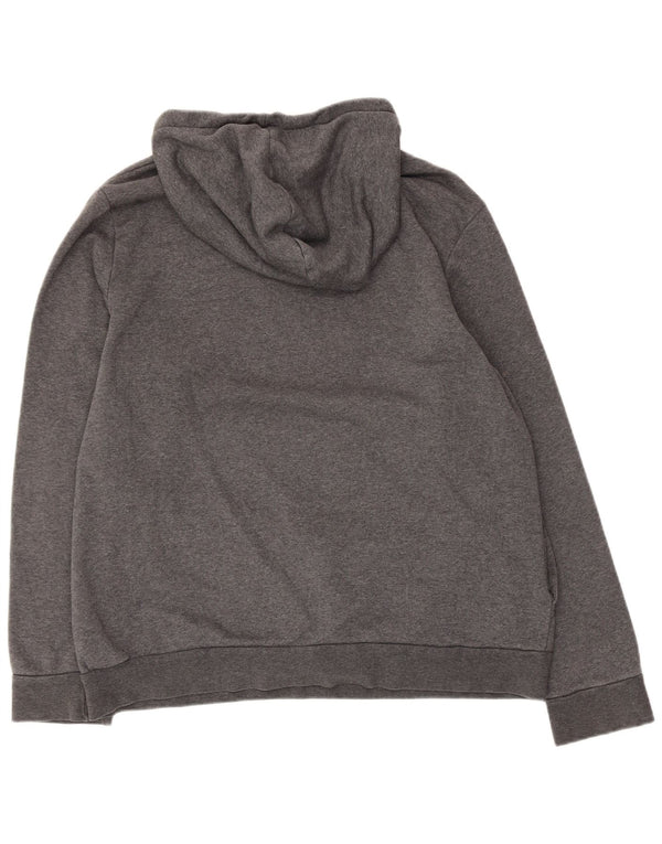Adidas Womens Graphic Hoodie Jumper UK 20/22 XL Grey Cotton