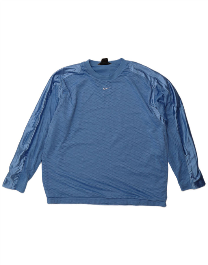 Nike Mens Top Long Sleeve UK 42/44 Large Blue