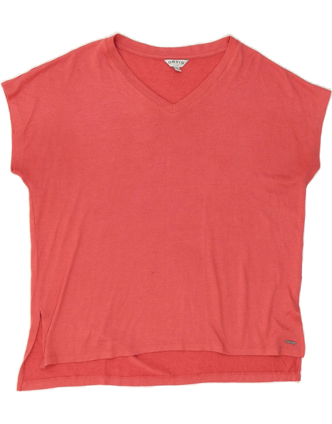 ORVIS Womens Oversized T-Shirt Top UK 16 Large Pink Polyester Vintage Orvis and Second-Hand Orvis from Messina Hembry 