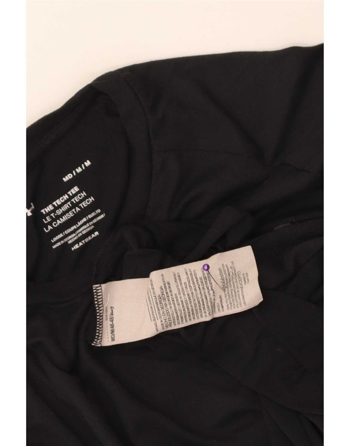Under Armour Mens Heat Gear T-Shirt Top Medium Black Polyester