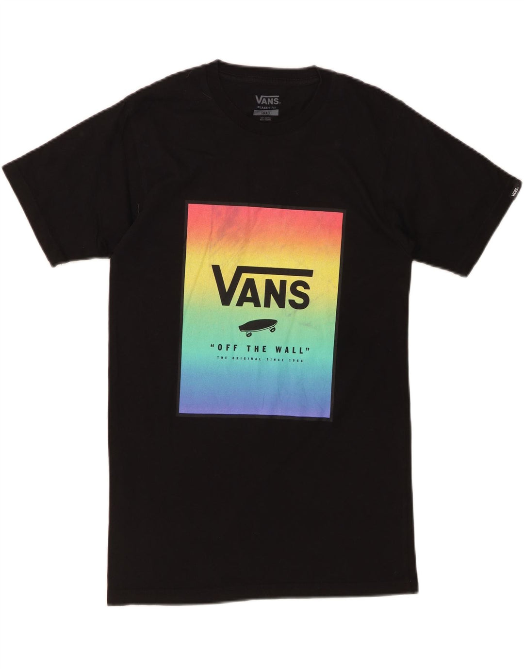 VANS Mens Classic Fit Graphic T-Shirt Top Small Black