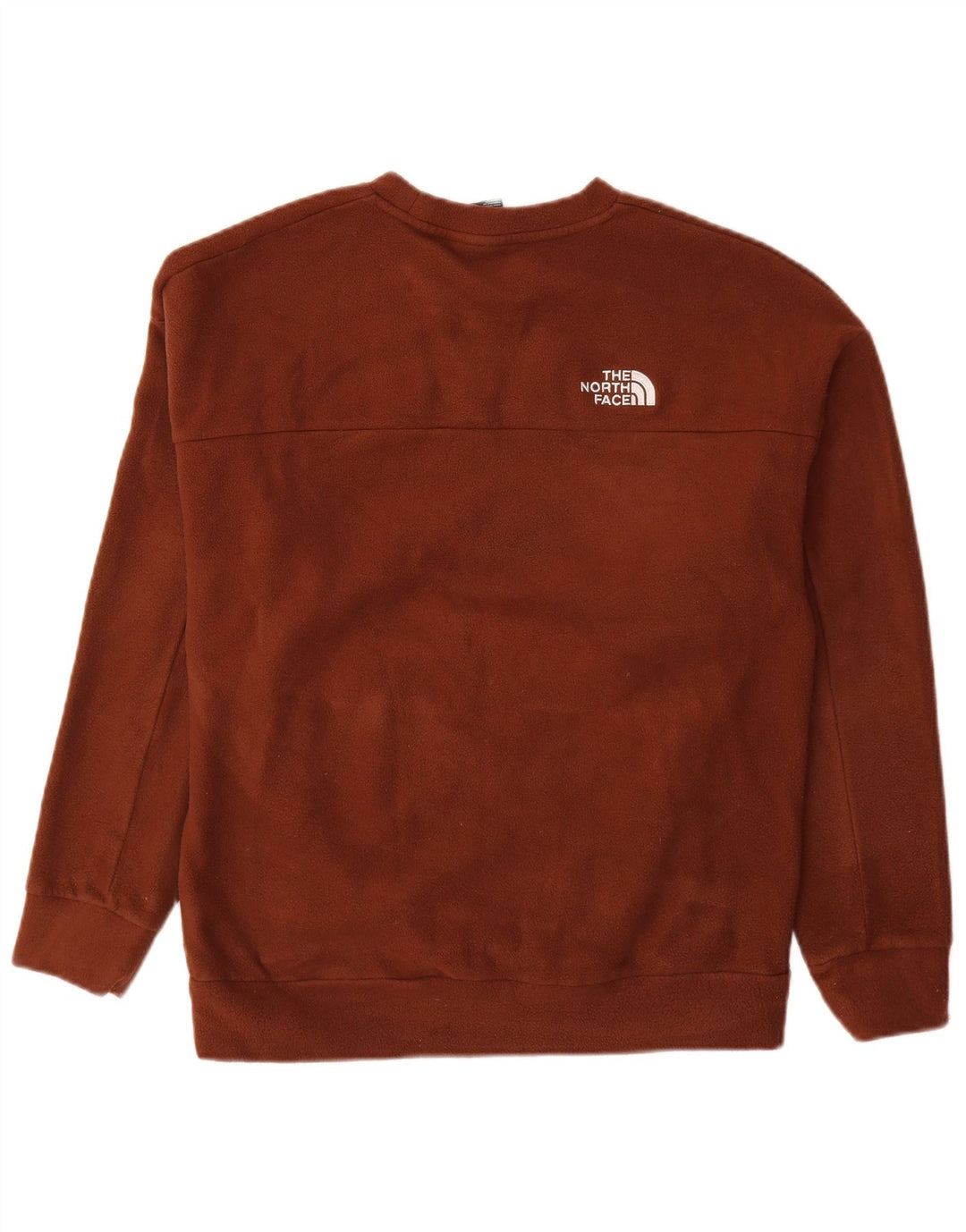 THE NORTH FACE Womens Oversized Fleece Jumper UK 10 Small Brown Polyester