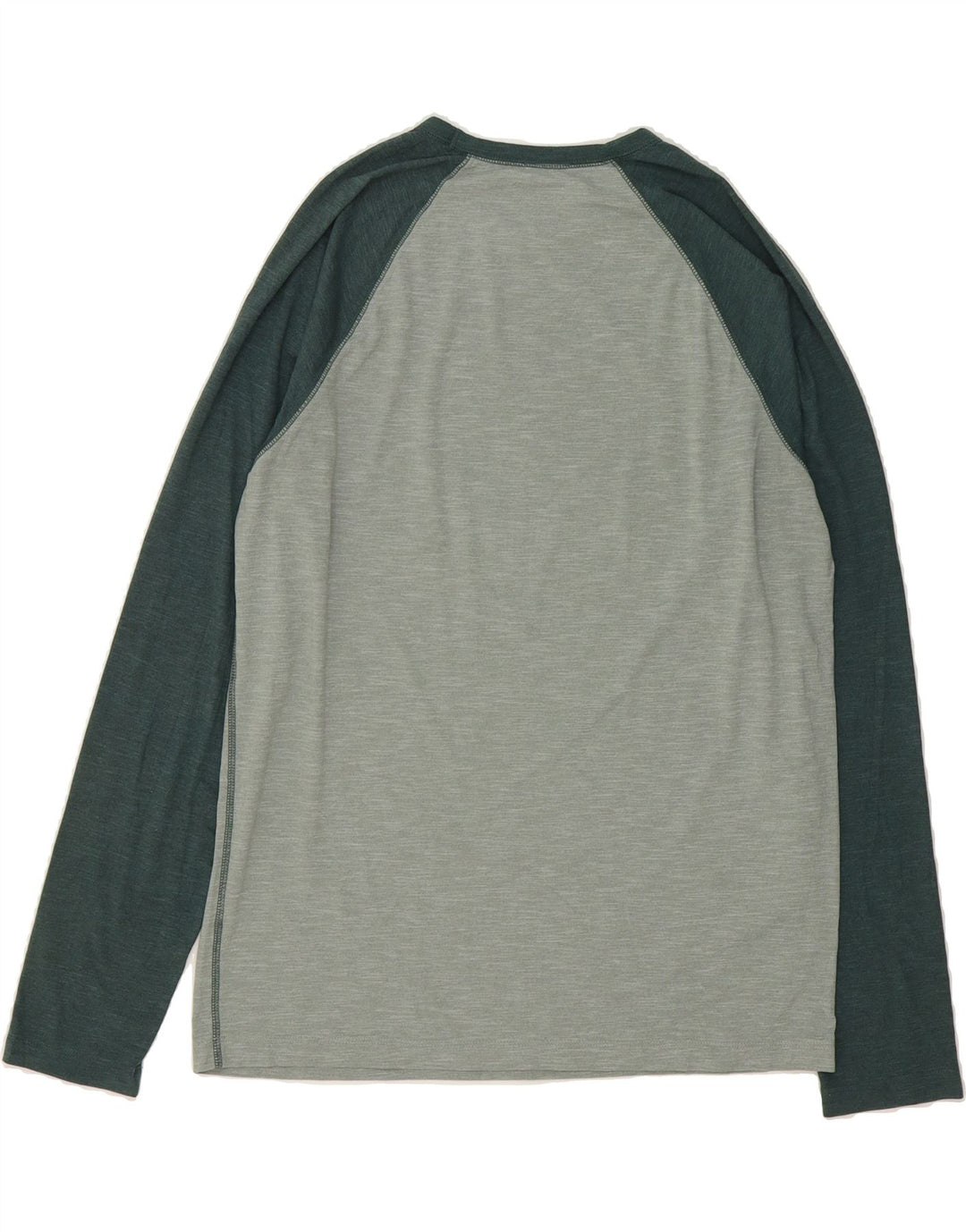 J. CREW Mens Performance Top Long Sleeve Medium Green Colourblock Vintage J. Crew and Second-Hand J. Crew from Messina Hembry 