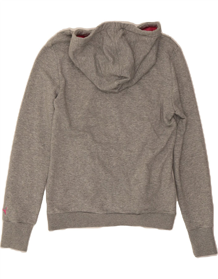 PUMA Womens Graphic Hoodie Jumper UK 12 Medium  Grey Vintage Puma and Second-Hand Puma from Messina Hembry 
