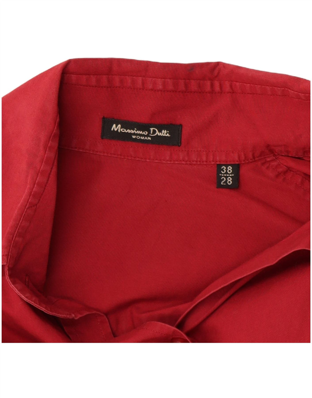 MASSIMO DUTTI Womens Shirt EU 38 Small Red