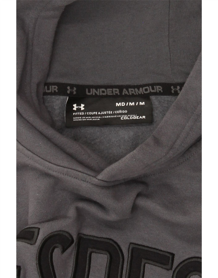 Under Armour Mens Cold Gear Graphic Hoodie Jumper Medium Grey