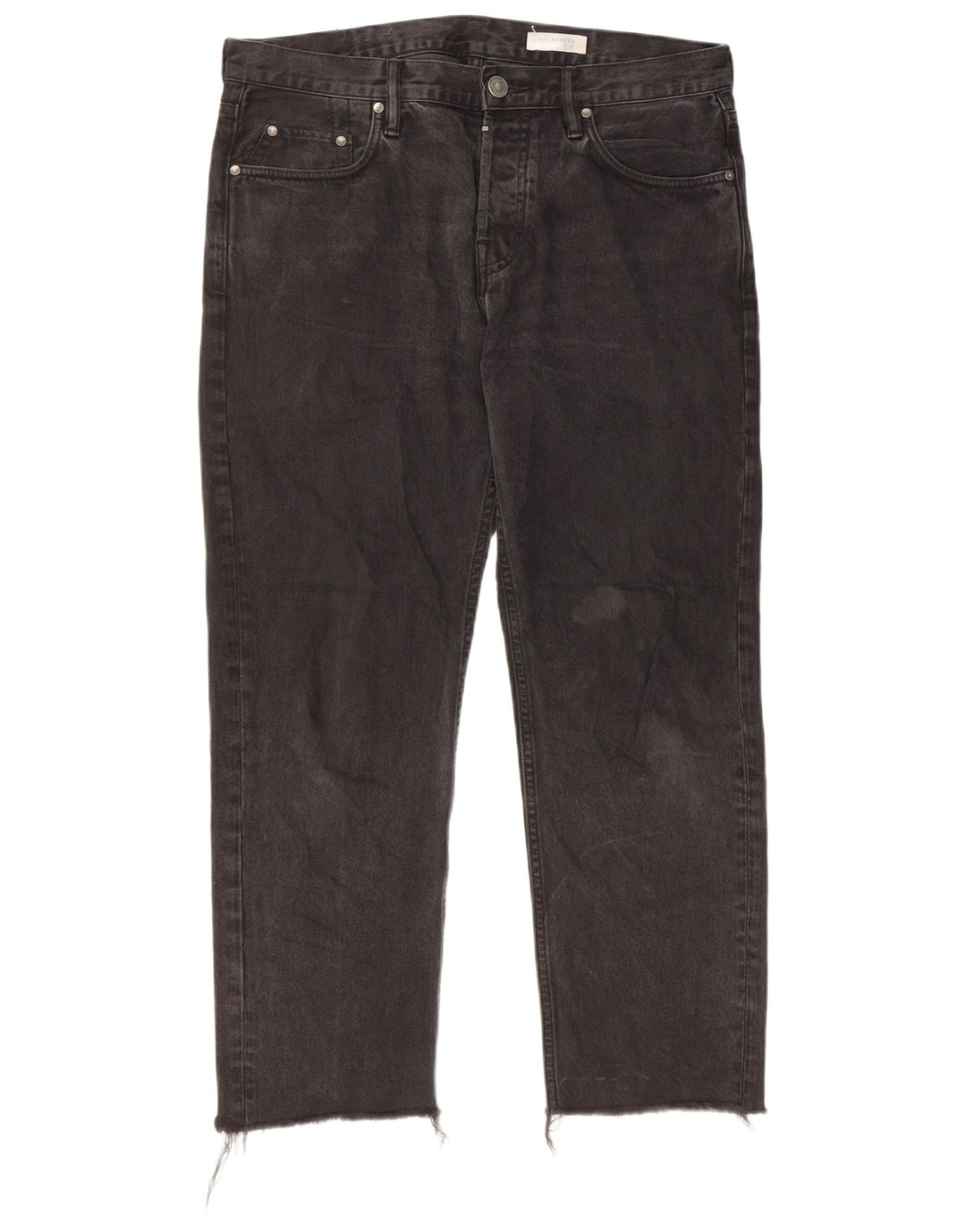 ALL SAINTS Mens Sid Straight Jeans W32 L26 Black Cotton