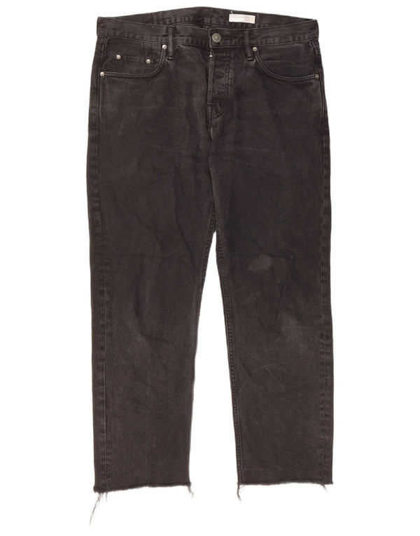 ALL SAINTS Mens Sid Straight Jeans W32 L26 Black Cotton