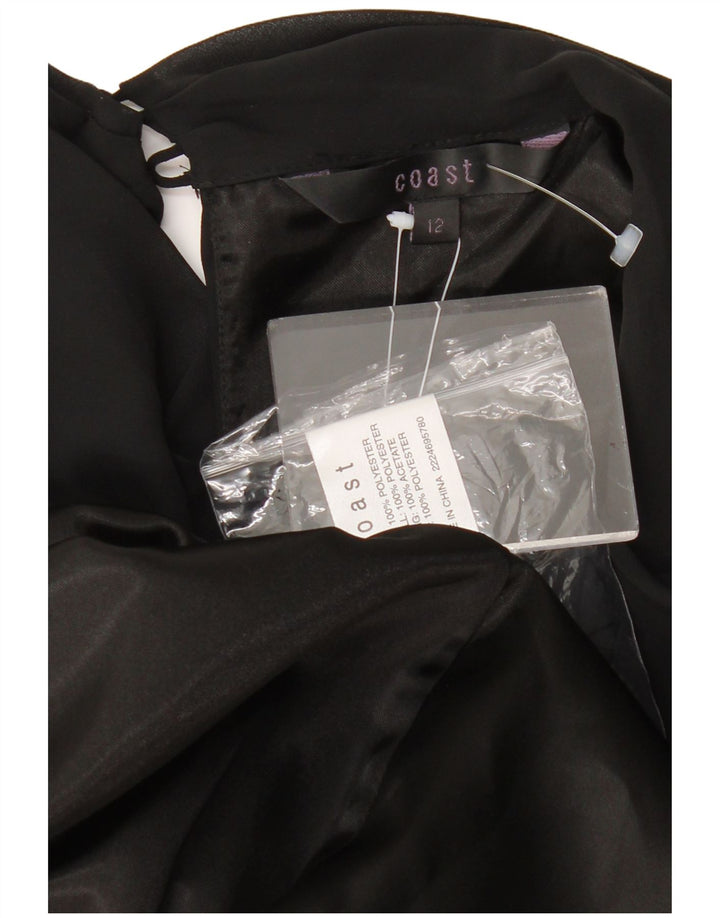 Coast Womens Sleeveless A-Line Dress UK 12 Medium Black Polyester