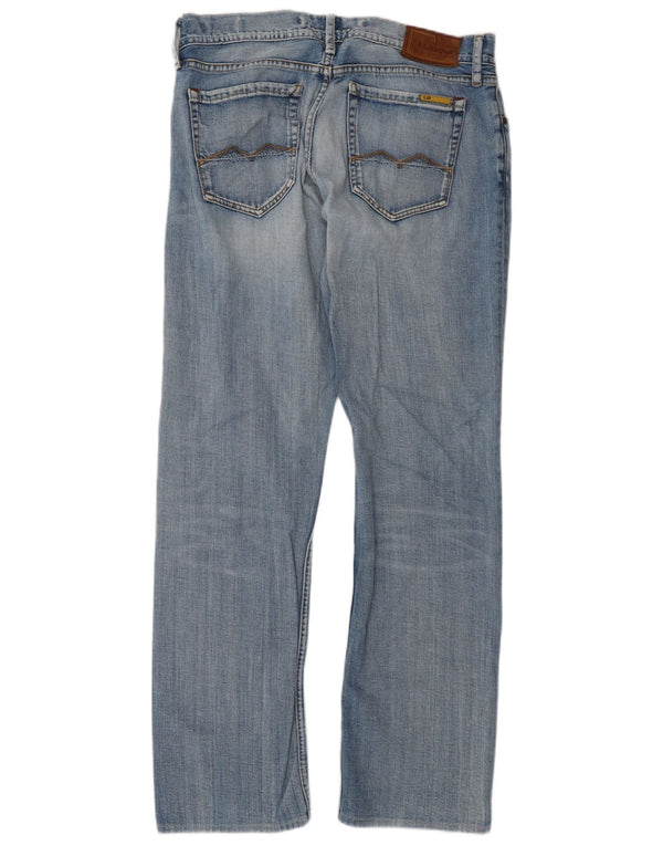 Meltin' Pot Mens Mark Straight Jeans W34 L34 Blue Cotton