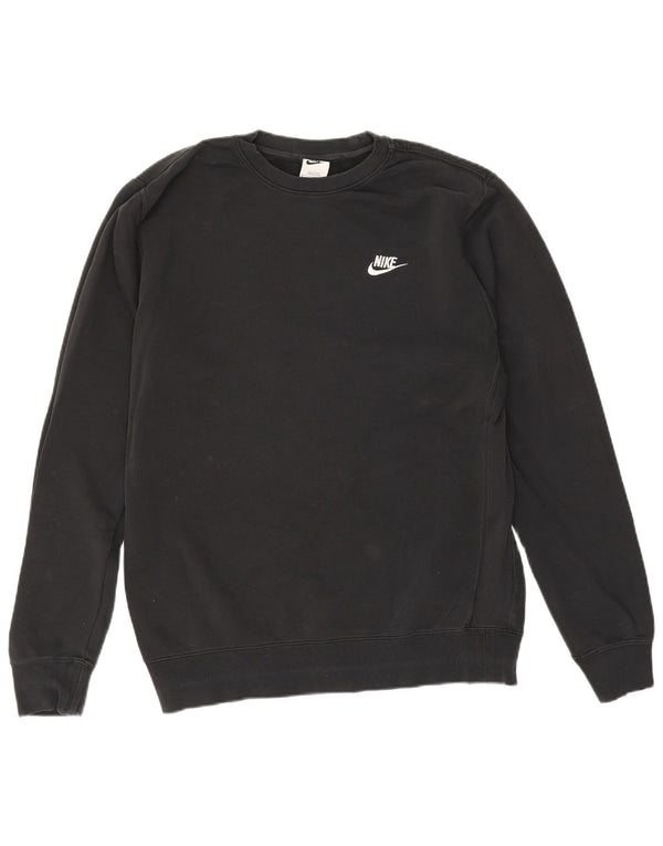 Nike Mens Sweatshirt Jumper Medium Black Cotton