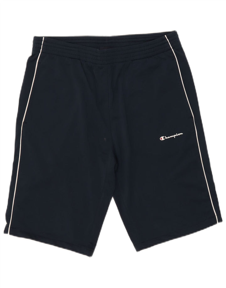 CHAMPION Mens Sport Shorts Small  Navy Blue Polyester