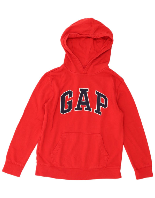 Gap Boys Graphic Hoodie Jumper 10-11 Years Large Red Cotton