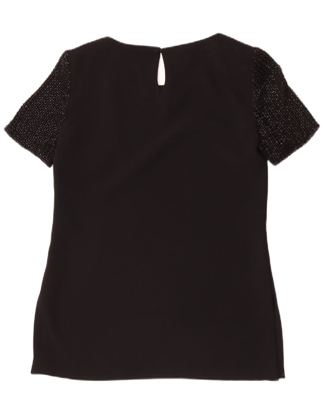 Luisa Spagnoli Womens Blouse Top UK 10 Small Black Polyester