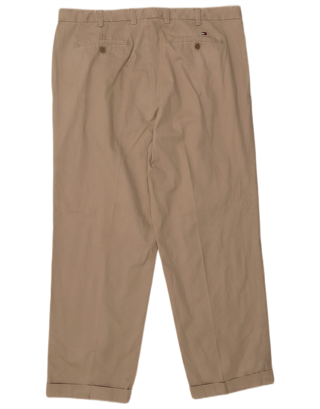 TOMMY HILFIGER Mens Pegged Chino Trousers W42 L32 Beige Cotton