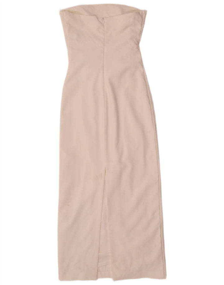 Zara Womens Strapless Dress UK 8 Small White Polyester