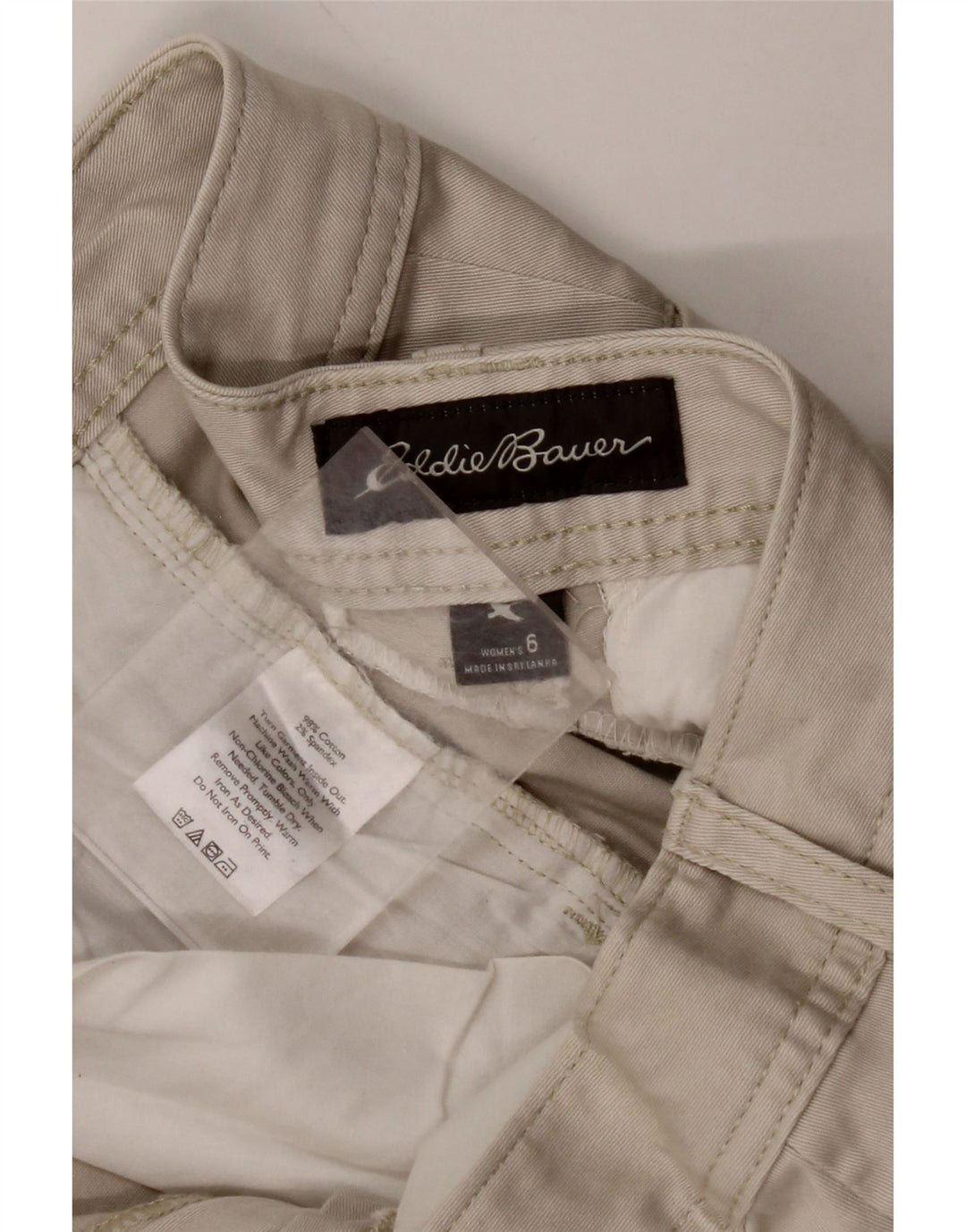 EDDIE BAUER Womens Chino Shorts US 6 Medium W30 Grey Cotton