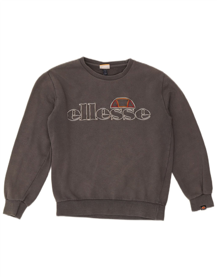 ELLESSE Mens Graphic Sweatshirt Jumper XS Grey Cotton