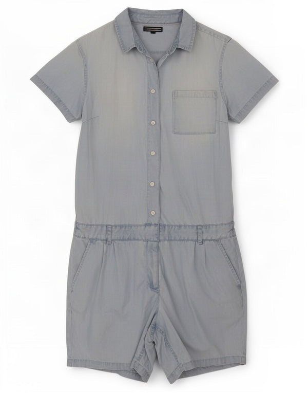 Tommy Hilfiger Womens Playsuit US 8 Medium Blue Cotton