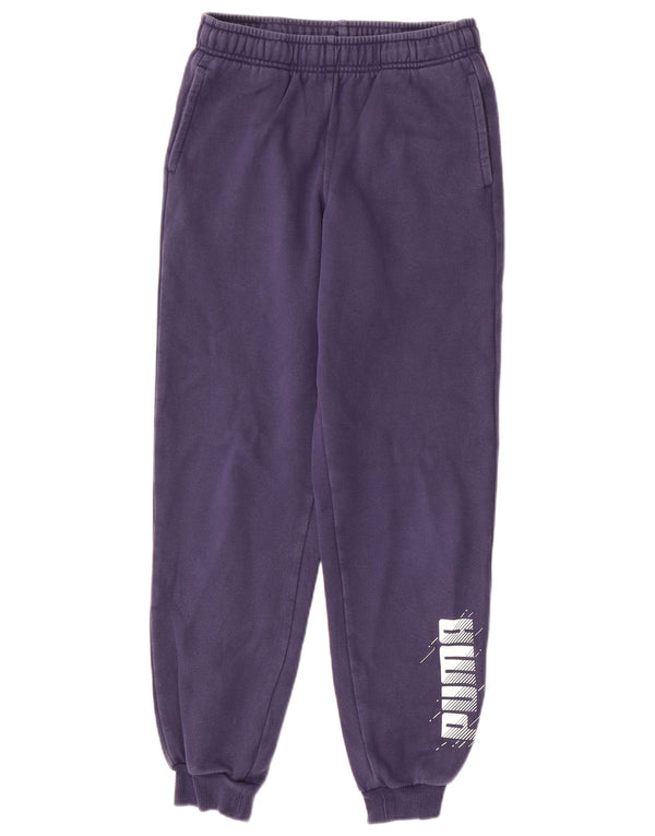 Puma Boys Graphic Tracksuit Trousers Joggers 13-14 Years Navy Blue