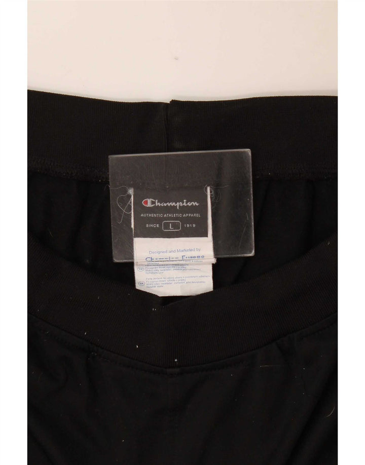 Champion Womens Tracksuit Trousers UK 16 Large Black Polyester