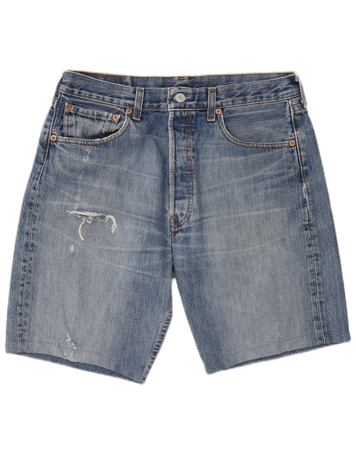 LEVI'S Mens 501 Denim Shorts W33 Medium Blue Cotton