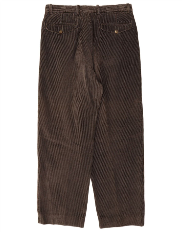 BELFE Mens Loose Fit Pegged Corduroy Trousers IT46 Small W30 L28 Grey