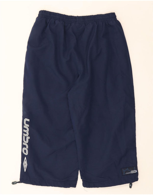 UMBRO Mens Graphic Bermuda Sport Shorts Medium  Navy Blue Polyester