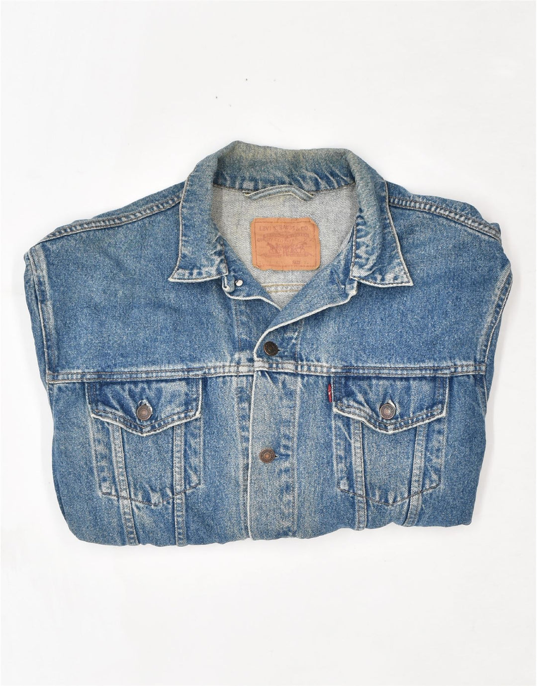 LEVI'S Mens Denim Jacket UK 42 XL Blue Cotton