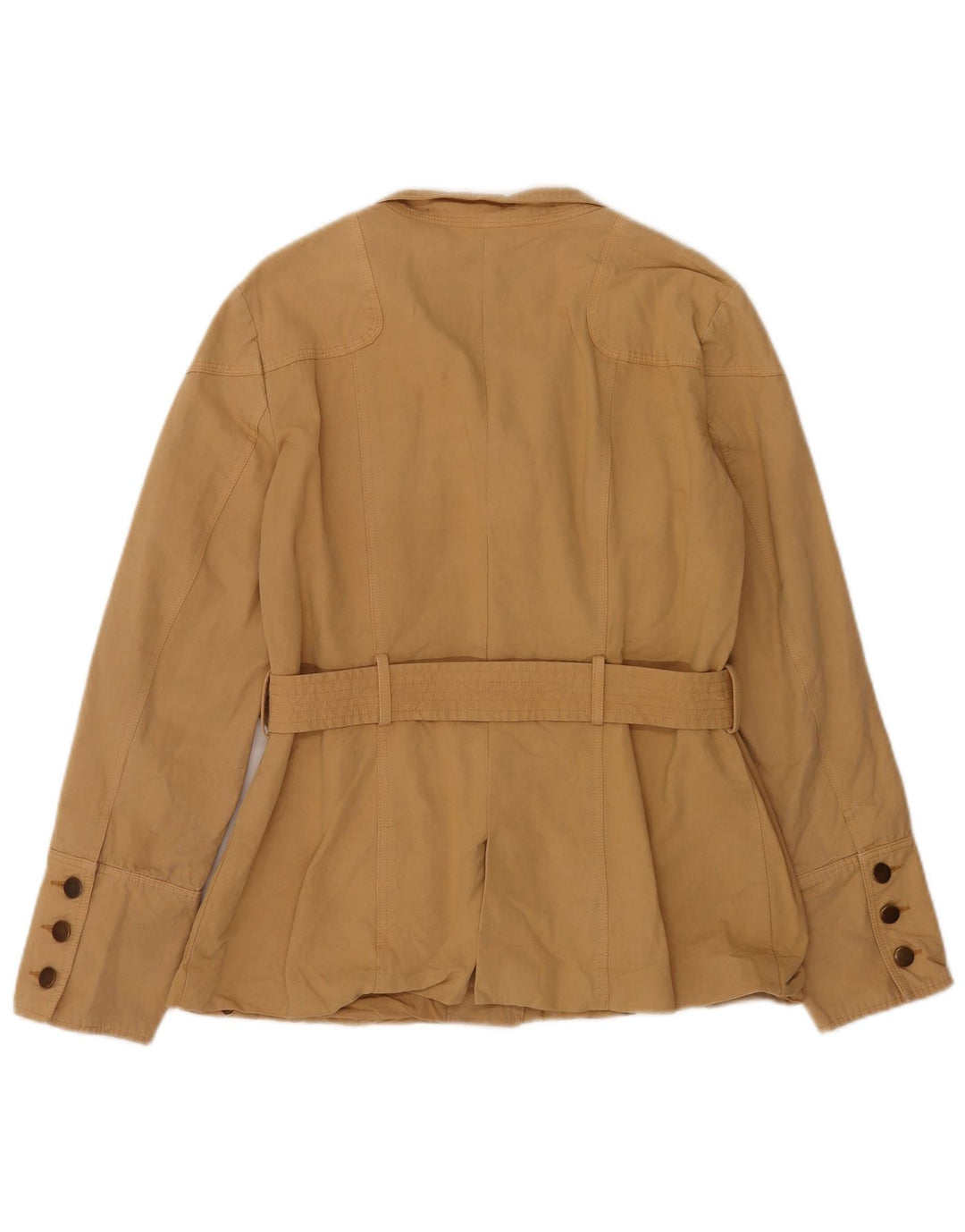 Zara Womens Utility Jacket EU 42 Large Beige Cotton