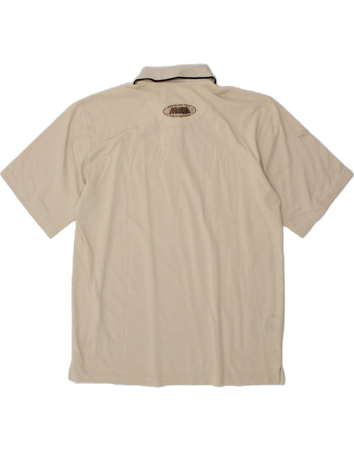 OASIS Mens Polo Shirt XL Beige Cotton Vintage Oasis and Second-Hand Oasis from Messina Hembry 