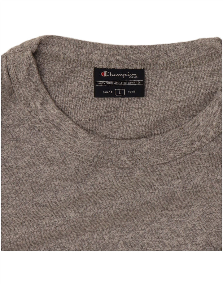 Champion Mens T-Shirt Top Large Grey
