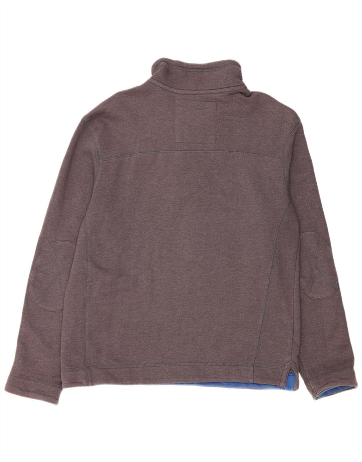 Weird Fish Mens Zip Neck Sweatshirt Jumper Medium Grey Cotton