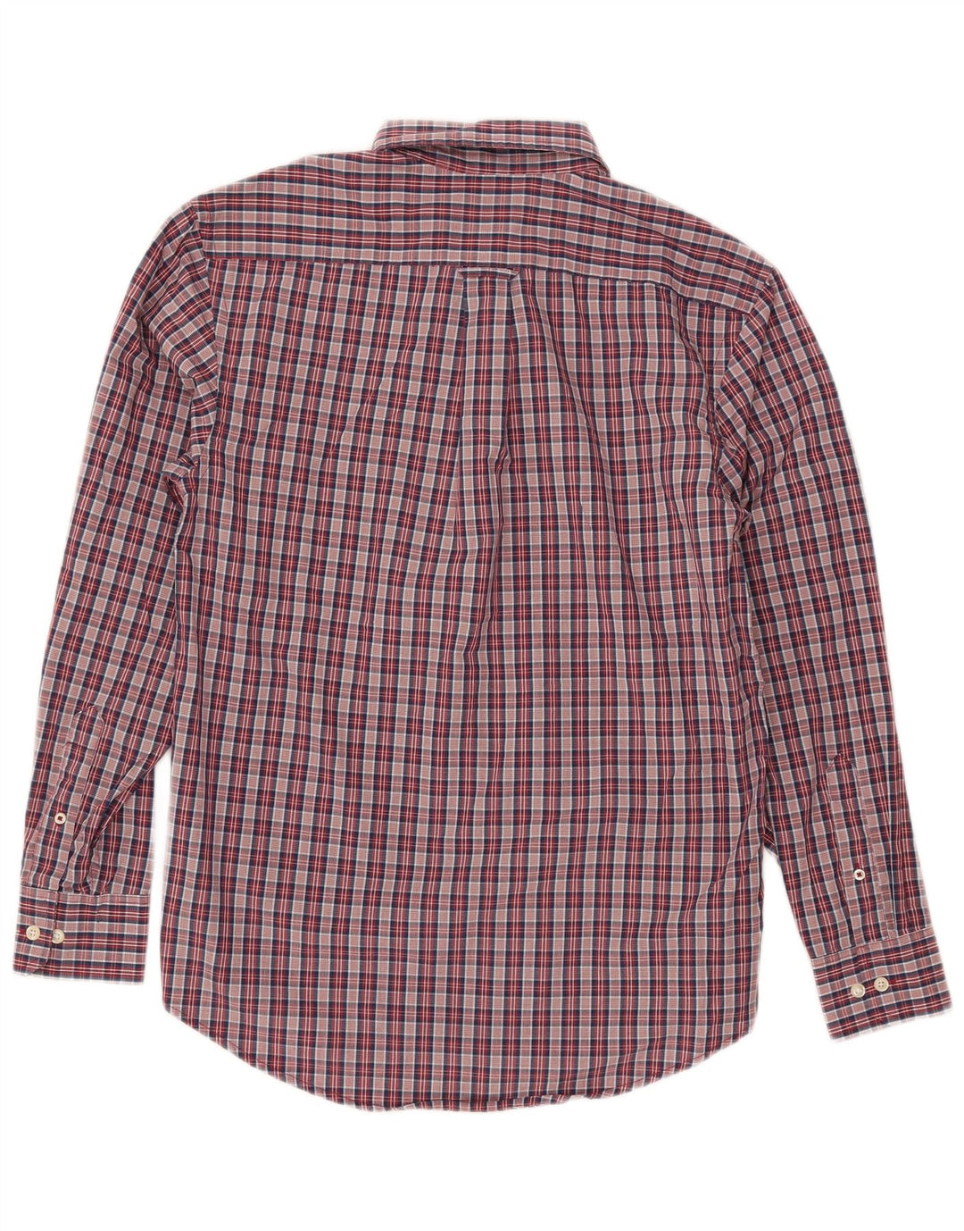 IZOD Mens Shirt Small Red Check Cotton