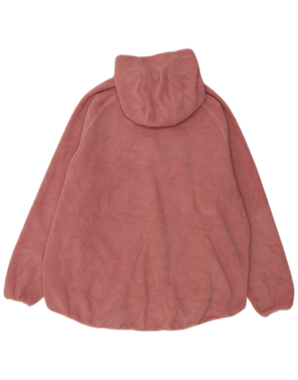 Fila Womens Zip Neck Fleece Jumper UK 22 3XL Pink Polyester