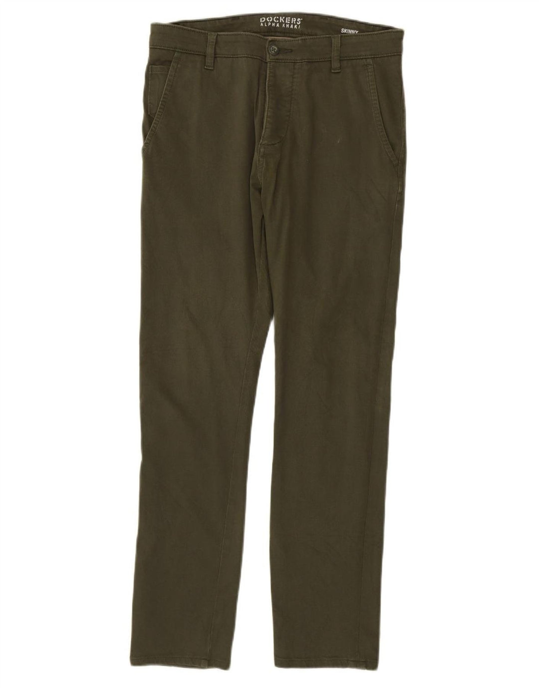 DOCKERS Mens Khakis Skinny Chino Trousers W30 L32  Green Cotton