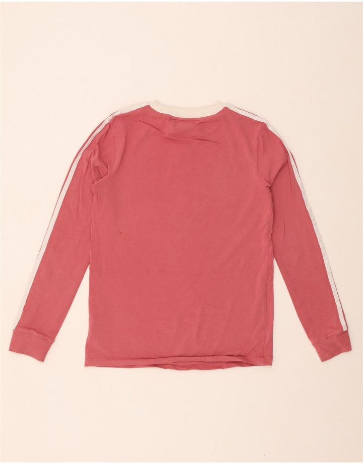 ADIDAS Womens Top Long Sleeve UK 8 Small Pink Cotton