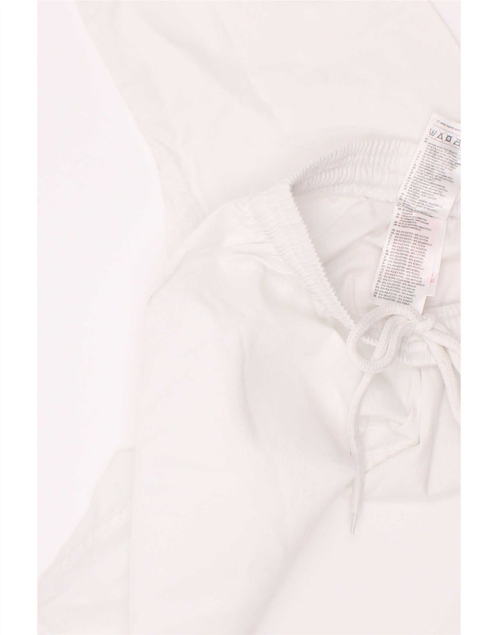 Adidas Boys Crop Tracksuit Trousers 7-8 Years White Polyester