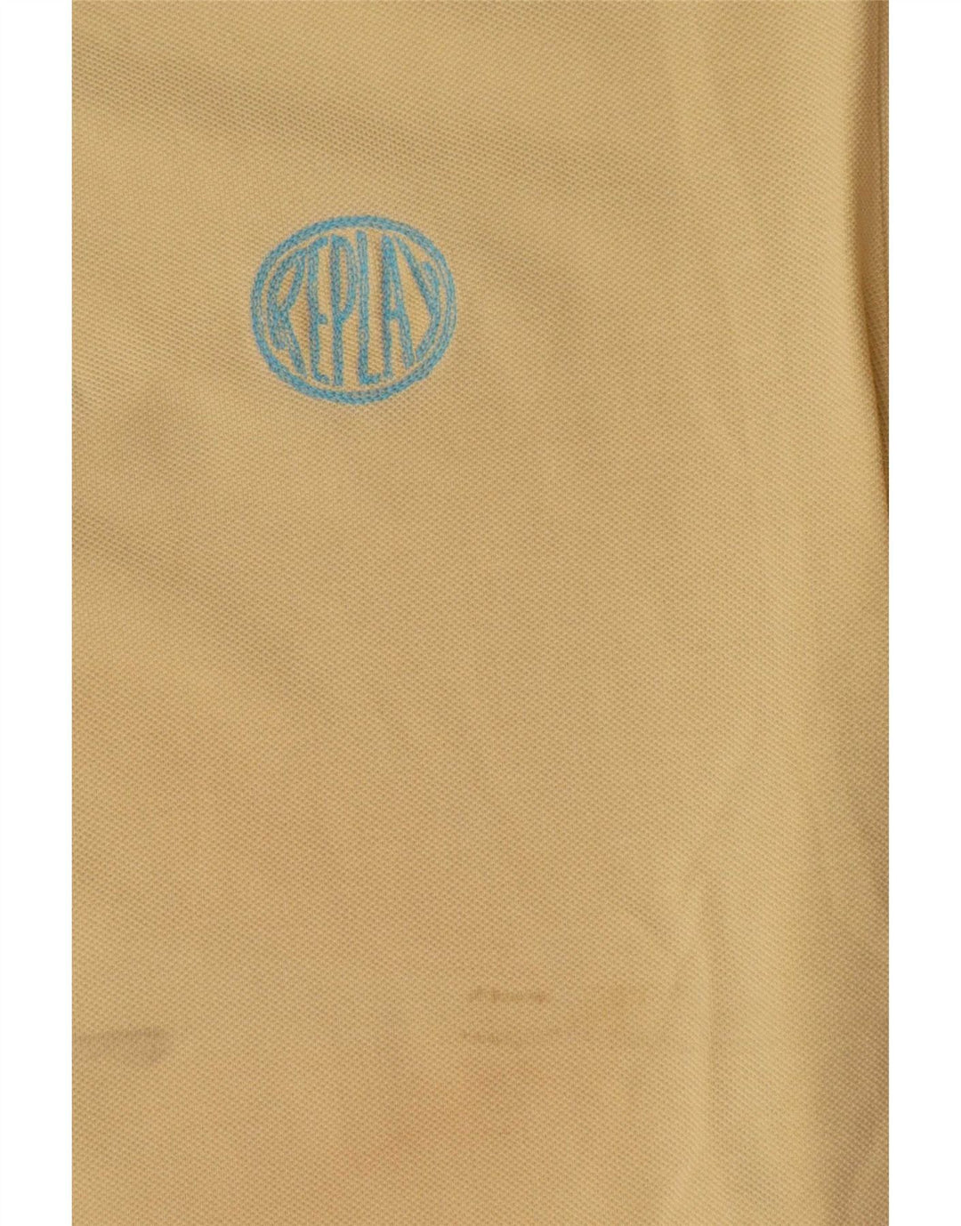 Replay Mens Polo Shirt Large Yellow Cotton