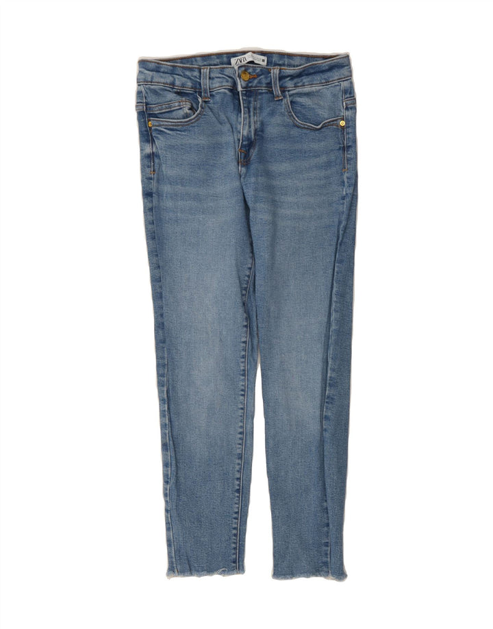 ZARA Womens Cropped Jeans EU 38 Small W28 L25 Blue Vintage Zara and Second-Hand Zara from Messina Hembry 