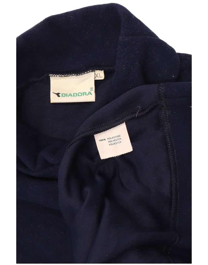 DIADORA Mens Fleece Jumper XL Navy Blue Polyester