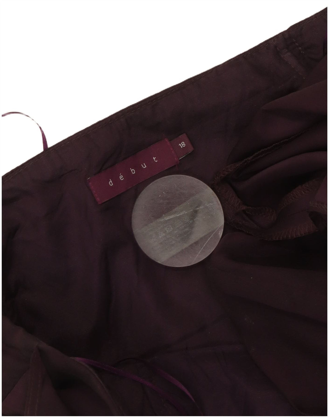 DEBUT Womens Maxi Strapless Dress UK 18 XL Purple Polyester