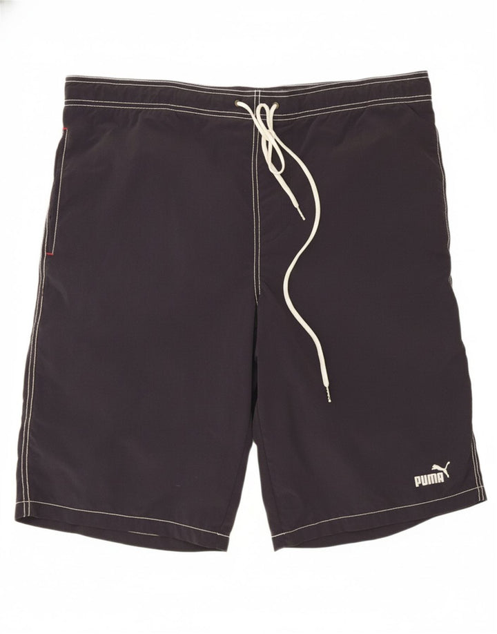 PUMA Mens Graphic Swimming Shorts XL  Black Polyamide