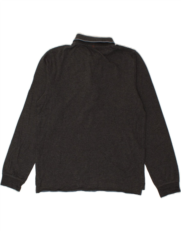 SUN68 Mens Long Sleeve Polo Shirt Small Grey Cotton Vintage Sun68 and Second-Hand Sun68 from Messina Hembry 